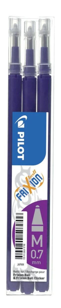 Refill til Pilot Frixion Clicker kryssordpenn, 3-pakning