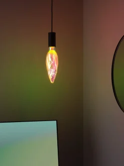 Regnbuefarget LED-pære E27, dimbar, ekstra varmhvit, 248 mm