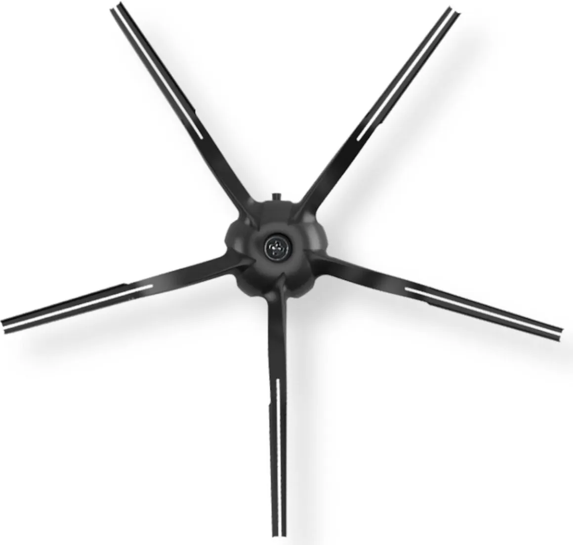 Roborock sidebørster svart 5-armet gummi, 2-pakning