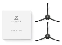 Roborock svarte 3-armede sidebørster i vinyl, 2-pakning