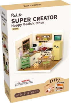 Rolife Super Creator miniatyrrom Happy Meals Kitchen, fra 14 år
