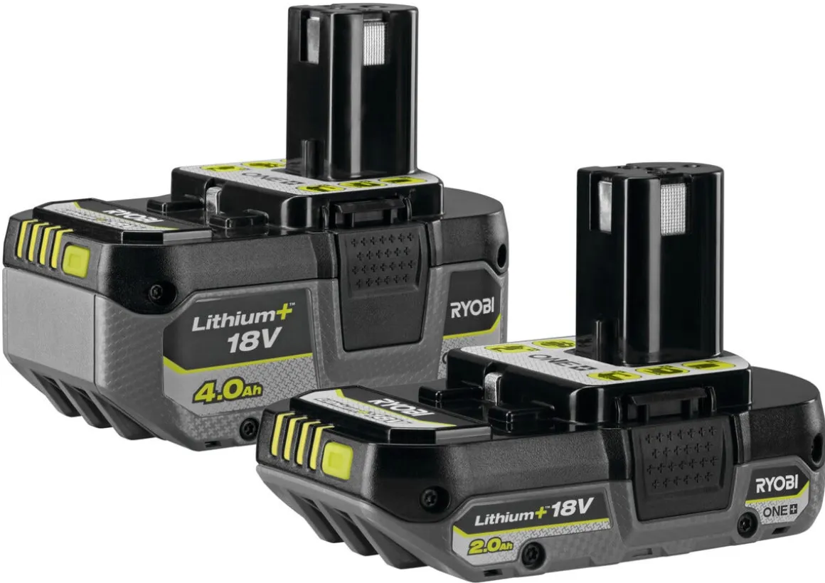 Ryobi batterier One+ Compact 18 V 2,0 Ah / 4,0 Ah RB18242X
