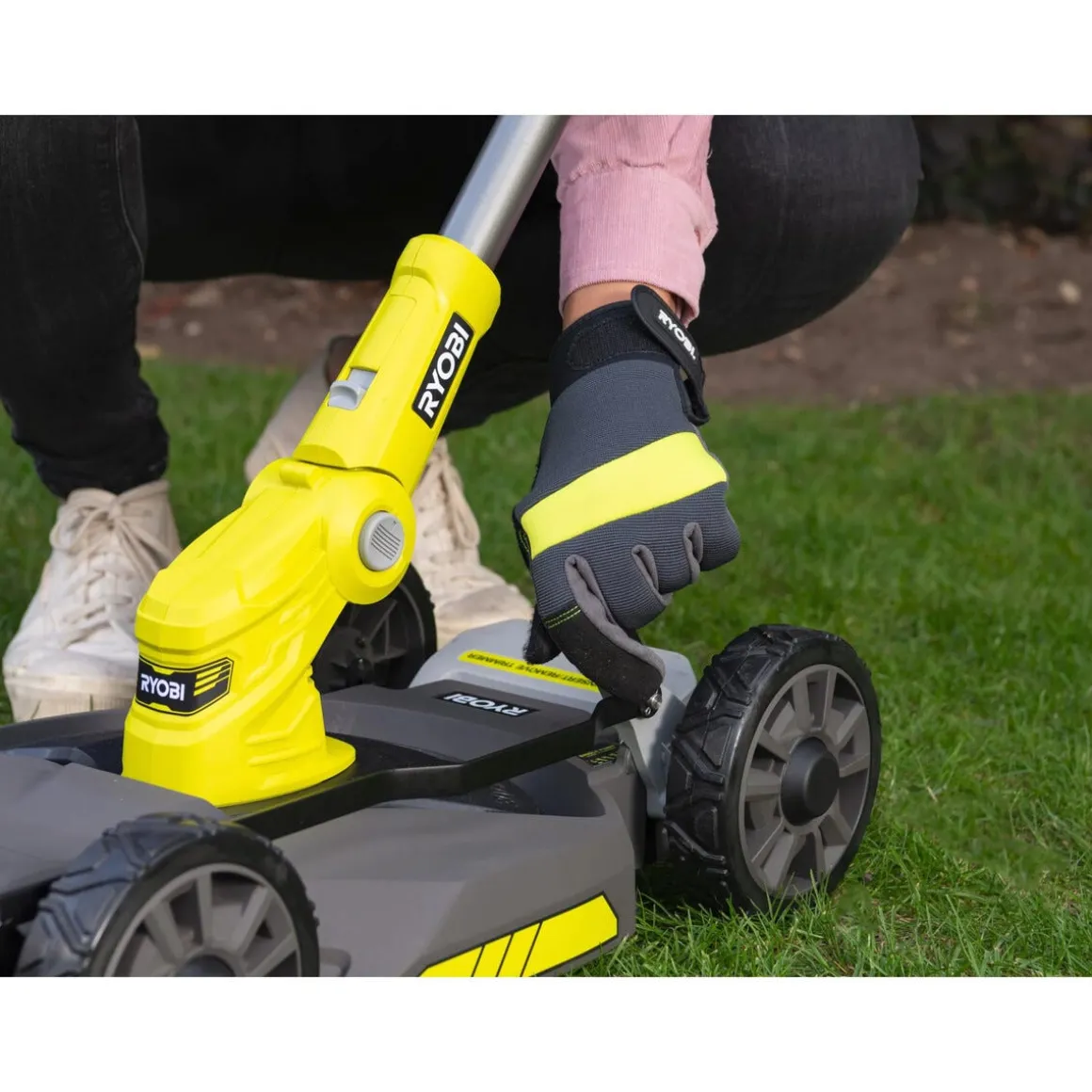 Ryobi 3‐i‐1 gressklipper og trimmer 18 V RY18LMC30A‐0