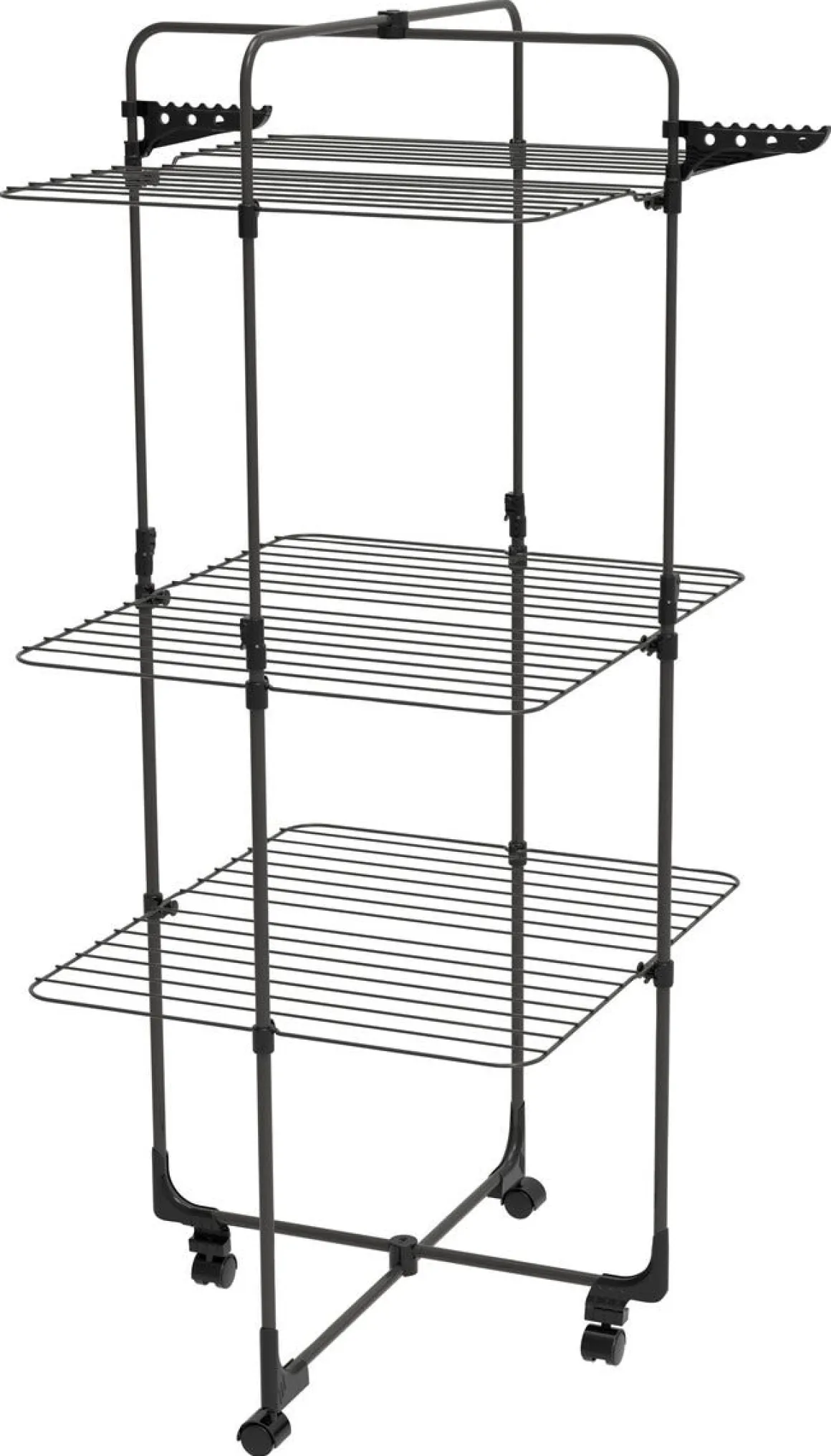 Sammenleggbart tørkestativ, justerbart 117,5–180 cm