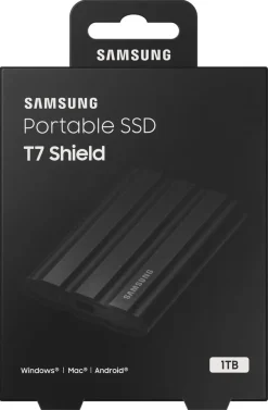 Samsung T7 Shield SSD, svart