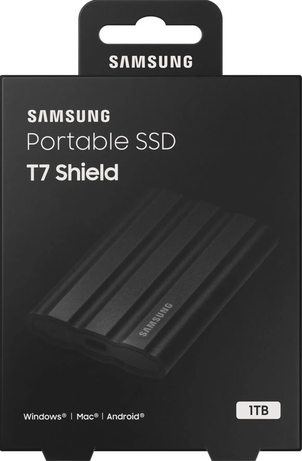 Samsung T7 Shield SSD, svart