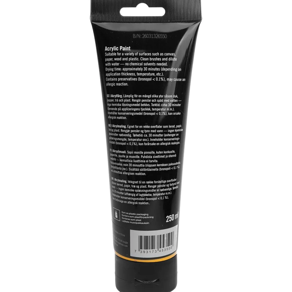 Sang akrylmaling premium, 250 ml