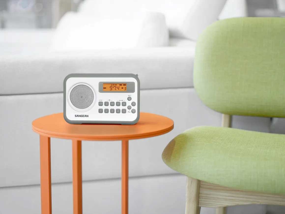 Sangean PR-D18 AM/FM-radio med klokkeradio