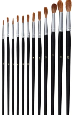 Sang pensler, hobby/akvarell, 12-pack
