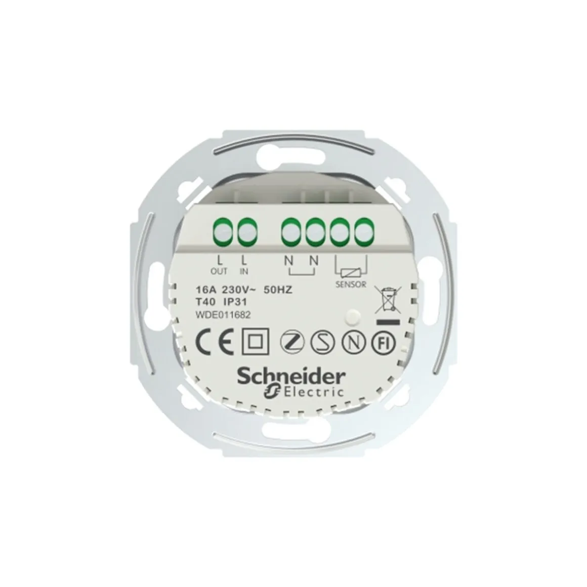 Schneider Renova WDE011682 smart termostat til gulvvarme, svart