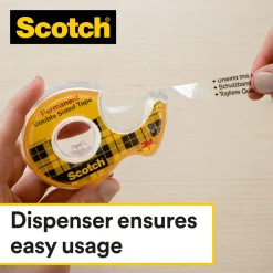 Scotch dobbeltsidig tape gjennomsiktig, 12,7 mm x 6,3 m