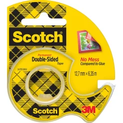 Scotch dobbeltsidig tape gjennomsiktig, 12,7 mm x 6,3 m