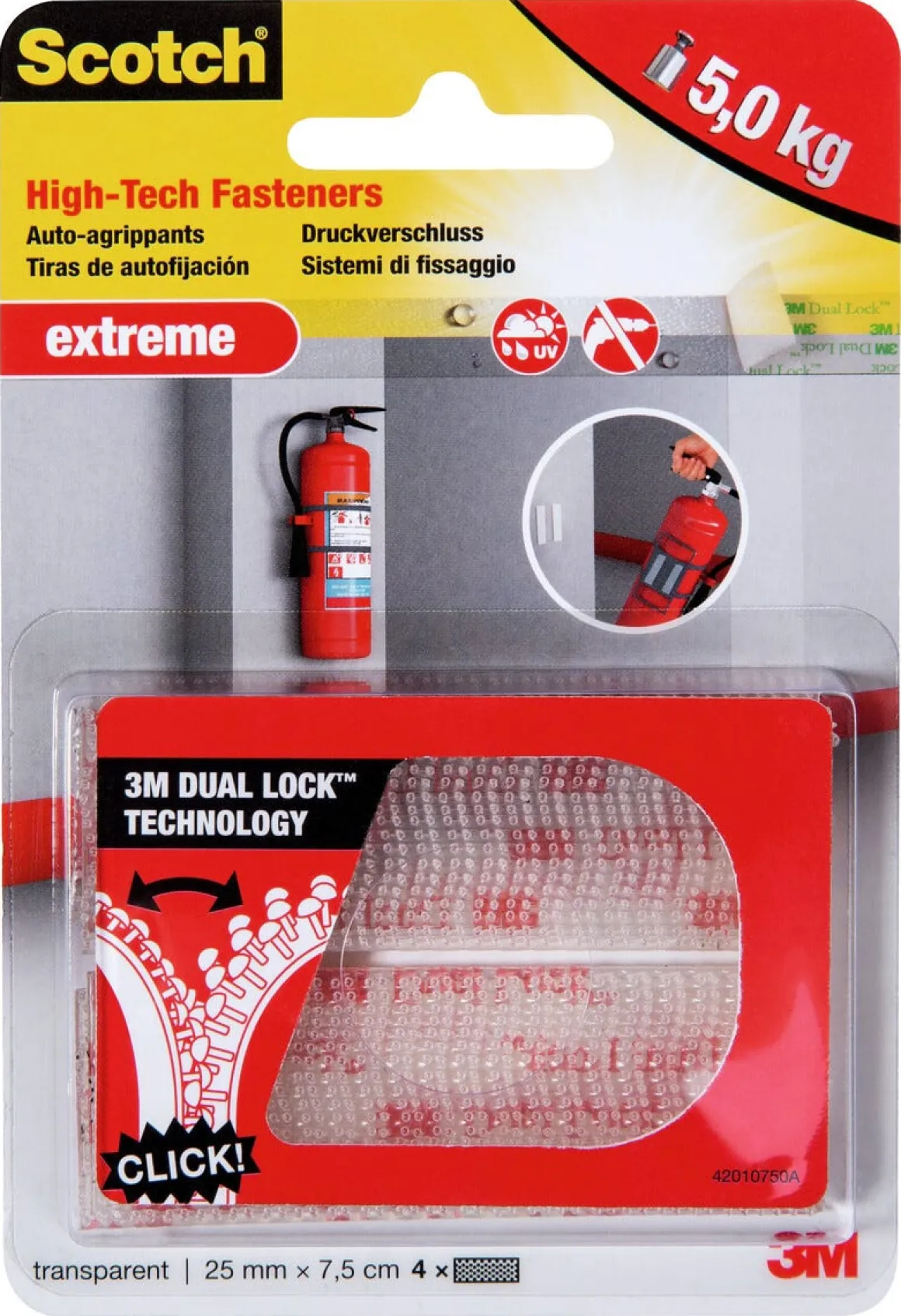 Scotch Extreme borrelåsbånd 25 x 75 mm, 4-pakning