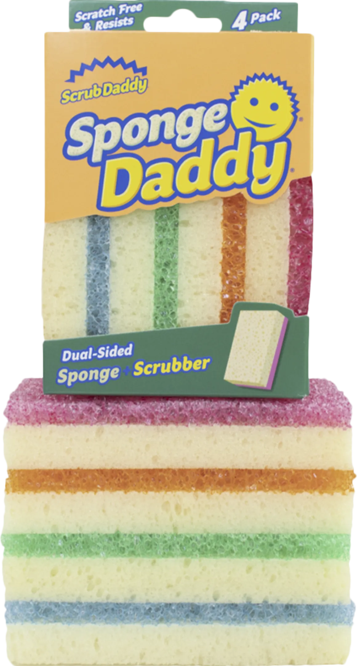 Scrub Daddy rengjøringssvamp, 4-pakning