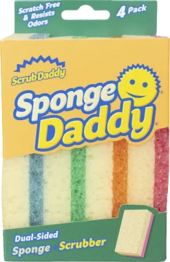 Scrub Daddy rengjøringssvamp, 4-pakning