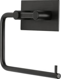 Selvheftende toalettpapirholder, svart