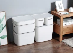 Serenity oppbevaringsboks i plast uten lokk, hvit