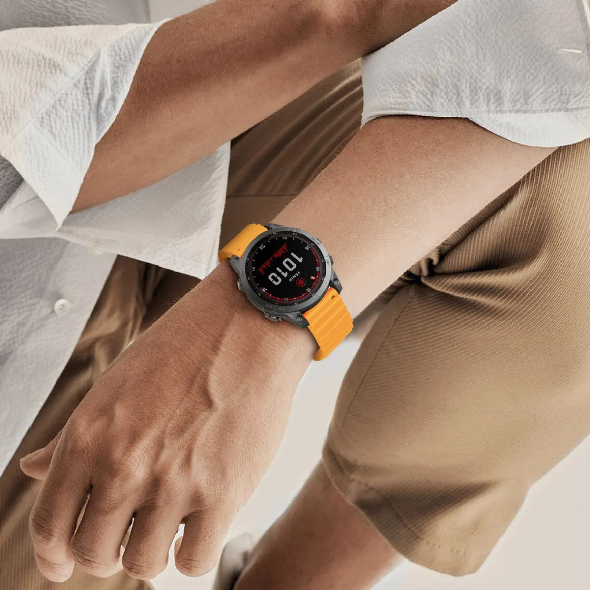 Silikonreim til Garmin aktivitetsklokke Fenix 7X, 26 mm