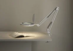 Skrivebordslampe med forstørrelsesglass LED