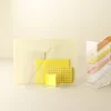 Skrivebordstativ med flere rom, transparent plast