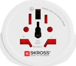 SKROSS World to Europa, reiseadapter