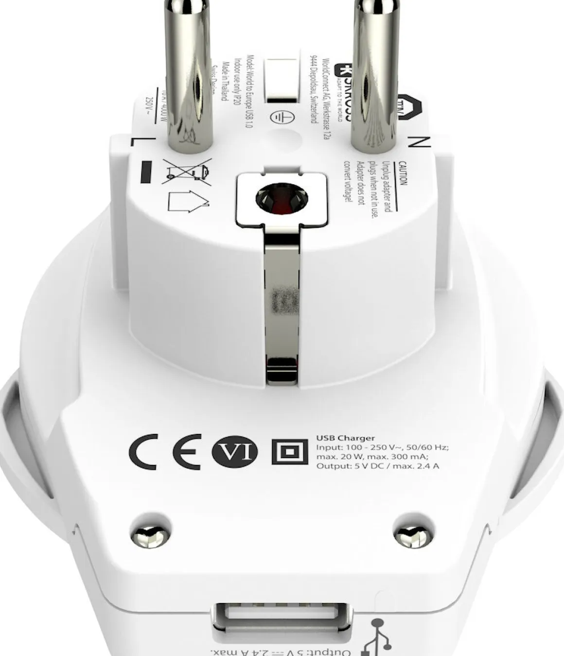 SKROSS World to Europe USB reiseadapter
