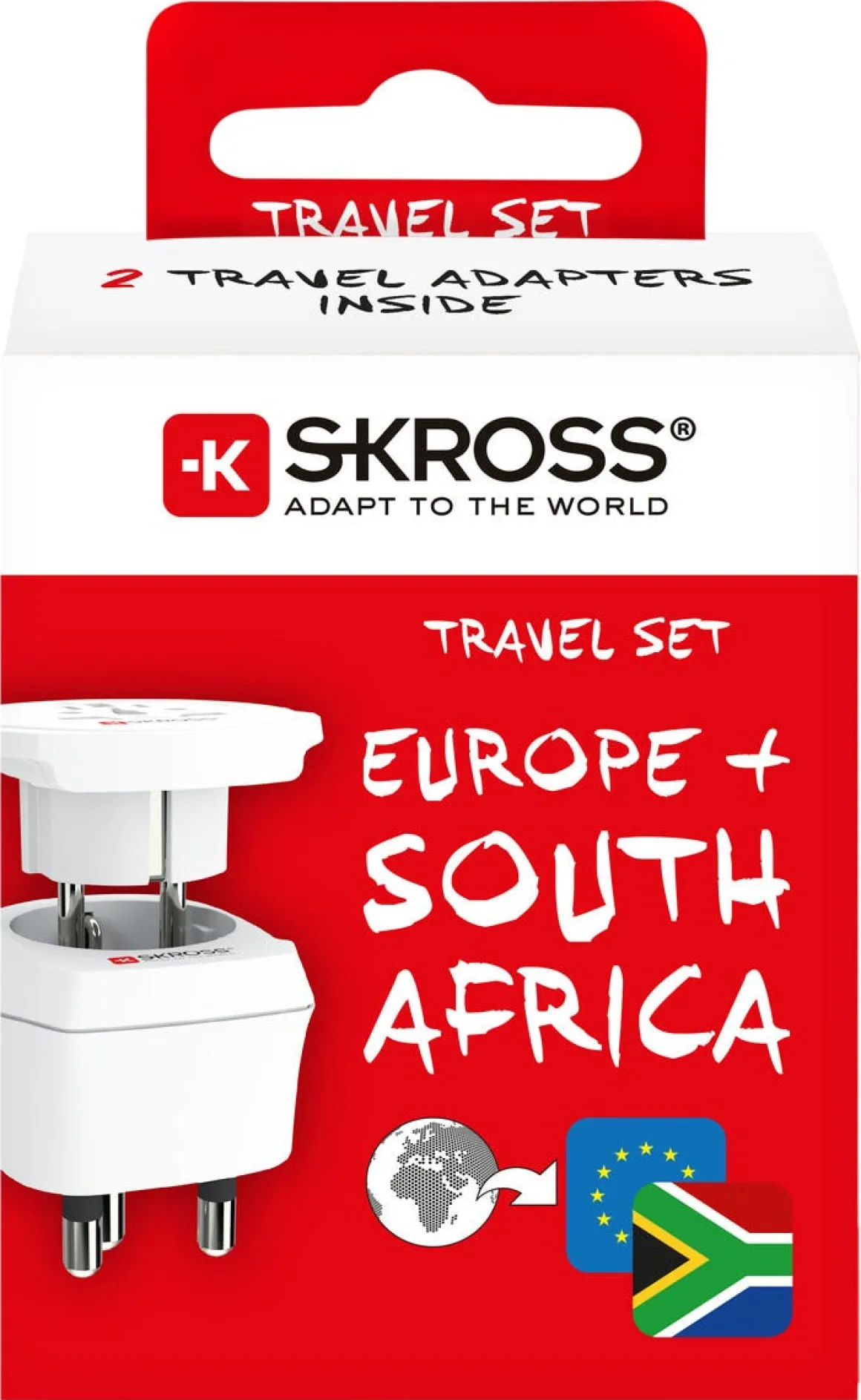 Skross Combo World to South Africa, Europe reiseadapter