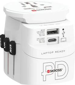 Skross Pro Light USB World universell reiseadapter