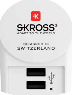 SKROSS USB-lader med doble uttak