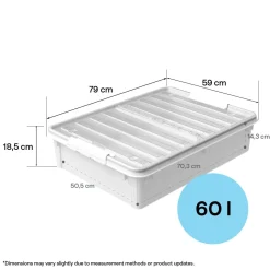SmartStore Bedroller stor sengeskuff med hjul 60 liter