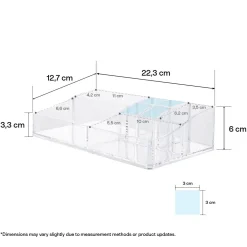 Sminkeorganisator, gjennomsiktig plast