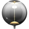 Smokey LED-globepære E27 12 W dimbar magnetisk filament, 28 cm