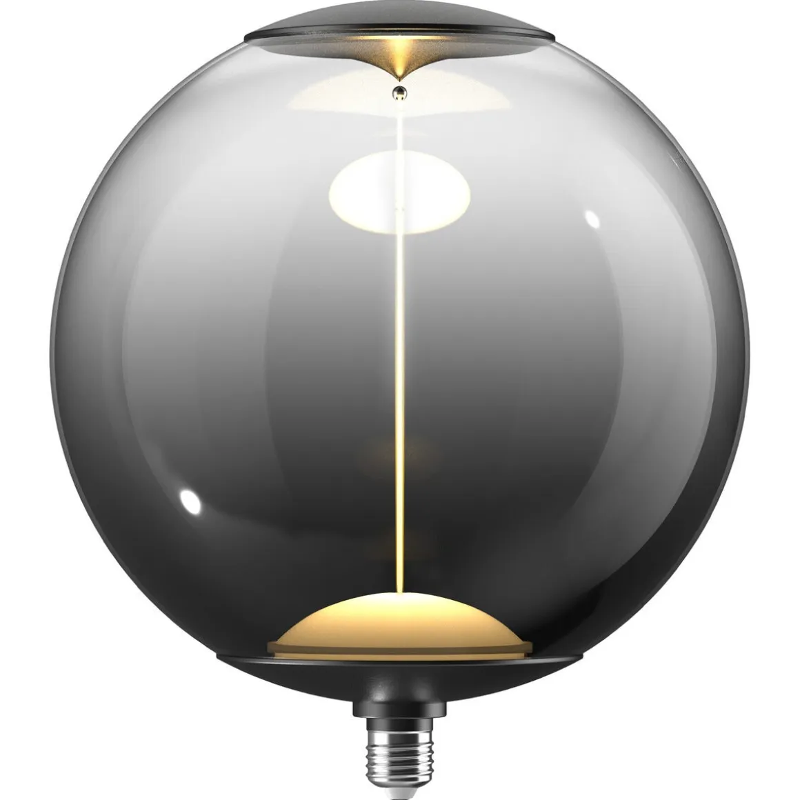 Smokey LED-globepære E27 12 W dimbar magnetisk filament, 28 cm