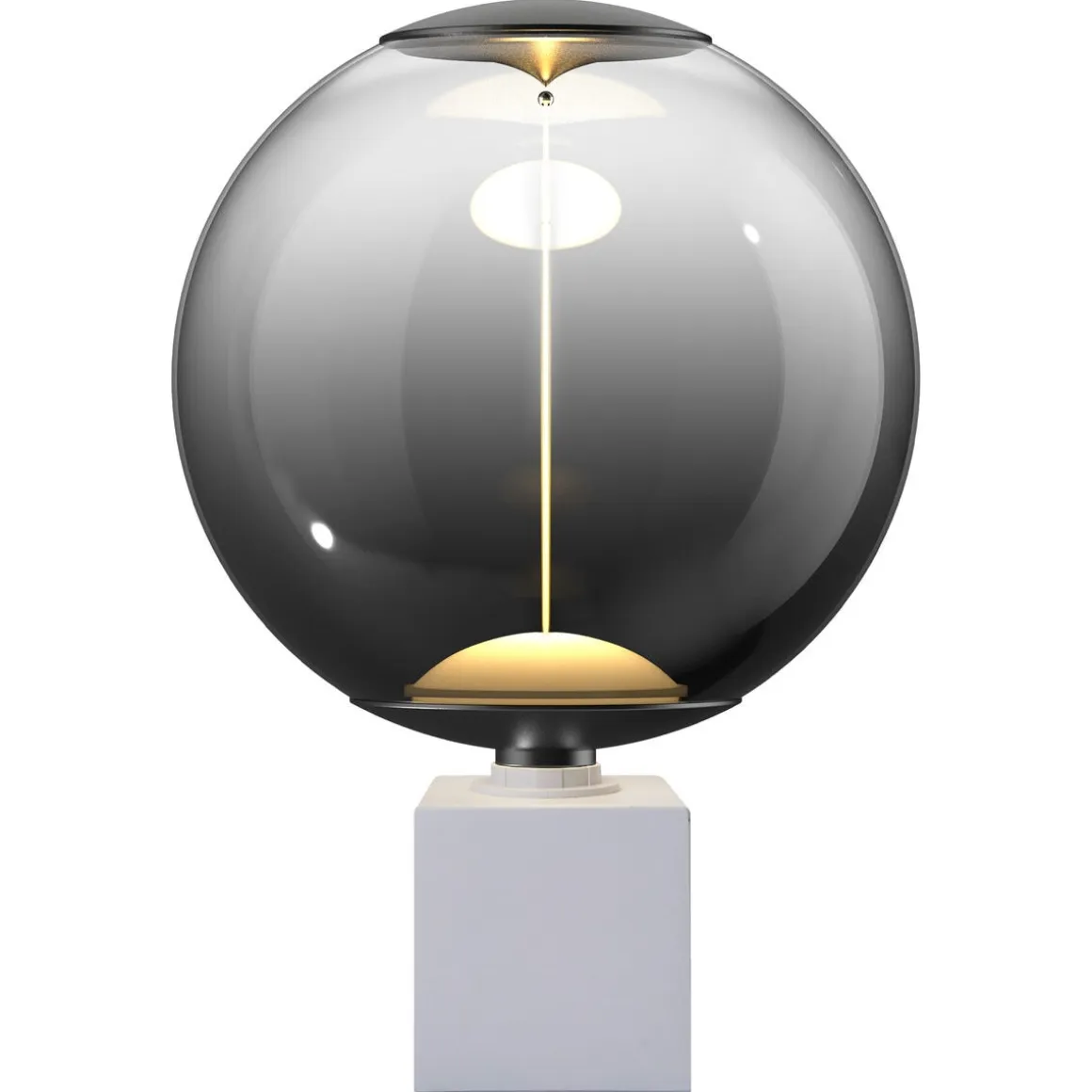 Smokey LED-globepære E27 12 W dimbar magnetisk filament, 28 cm