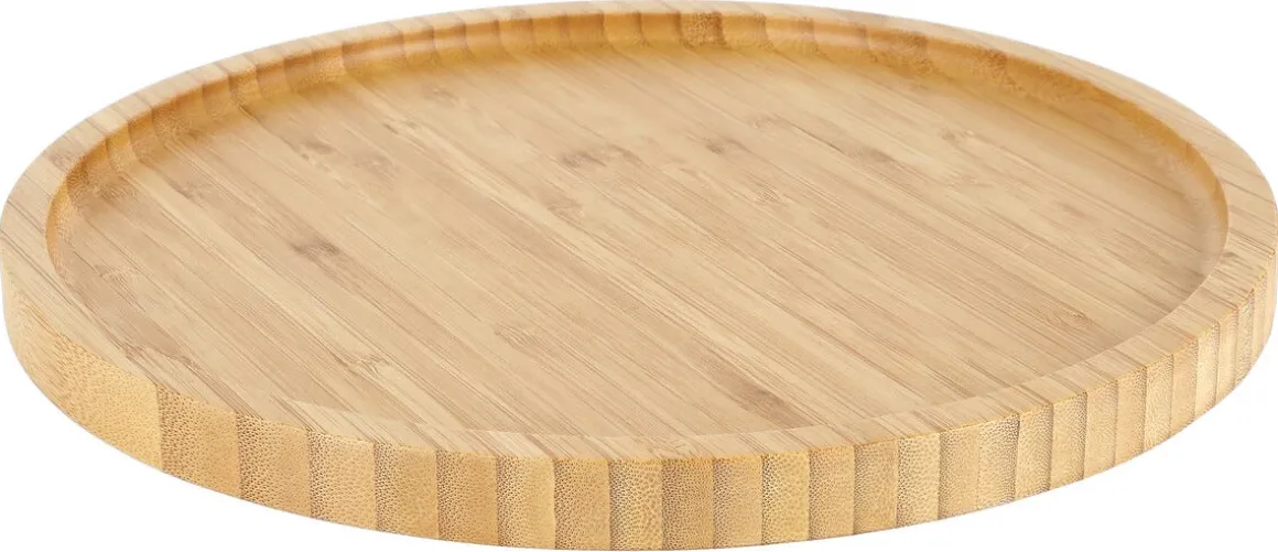 Snurrebrett i bambus, Lazy Susan i tre, 30 cm