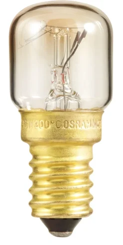 Stekeovnspære 15 W, E14, pære /klar Osram