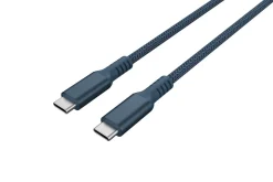 Stoffkledd USB C kabel 3m USB-C til USB-C Clas Ohlson