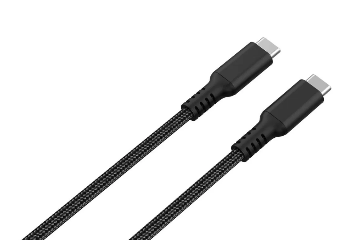 Stoffkledd USB C kabel 3m USB-C til USB-C Clas Ohlson