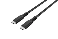 Stoffkledd USB C kabel 3m USB-C til USB-C Clas Ohlson