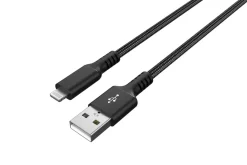 Stofftrukket USB-A til Lightning ladekabel for iPhone 3m Clas Ohlson