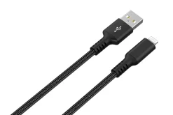 Stofftrukket USB-A til Lightning ladekabel for iPhone 3m Clas Ohlson