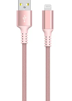 Stofftrukket USB-A til Lightning ladekabel for iPhone 3m Clas Ohlson