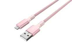 Stofftrukket USB-A til Lightning ladekabel for iPhone 3m Clas Ohlson