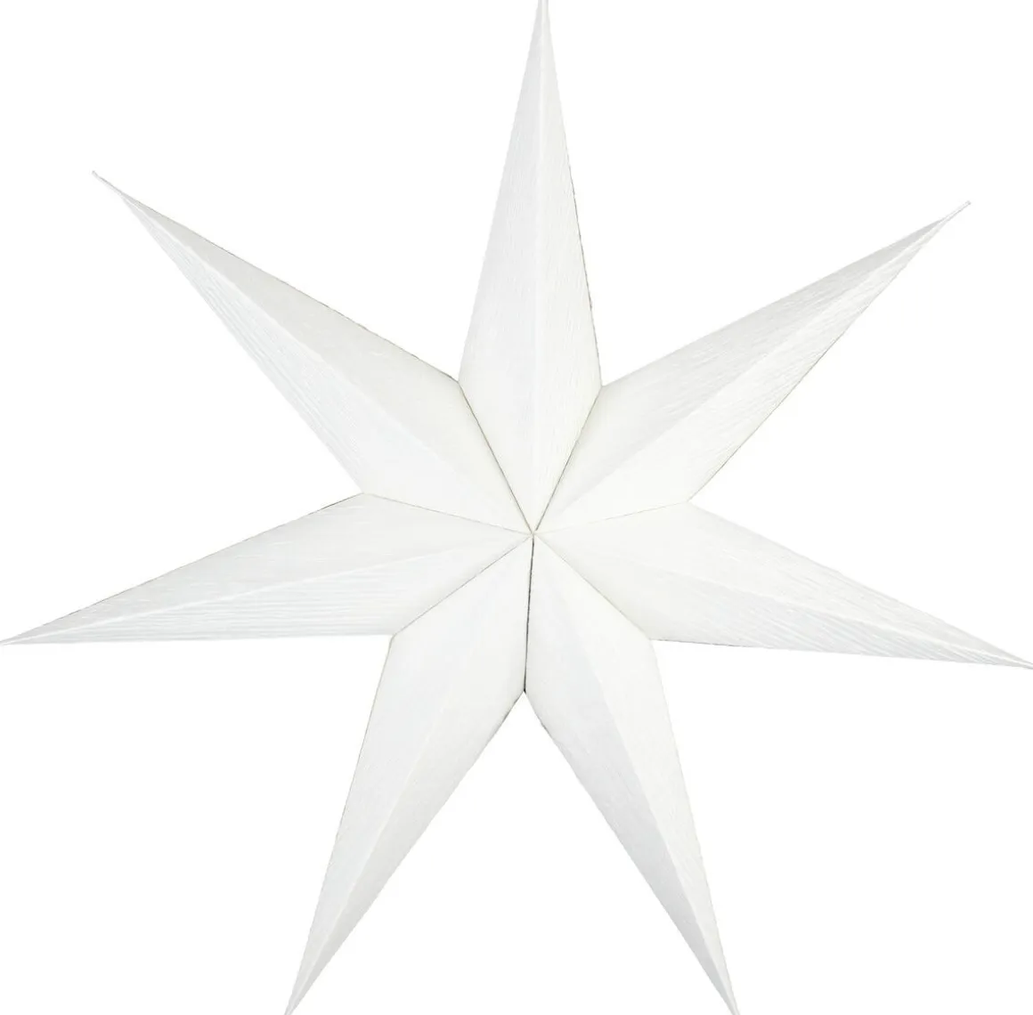 Stor adventsstjerne brettet papir hvit 70 cm, Northlight