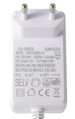 Strømadapter 12V DC/24 W