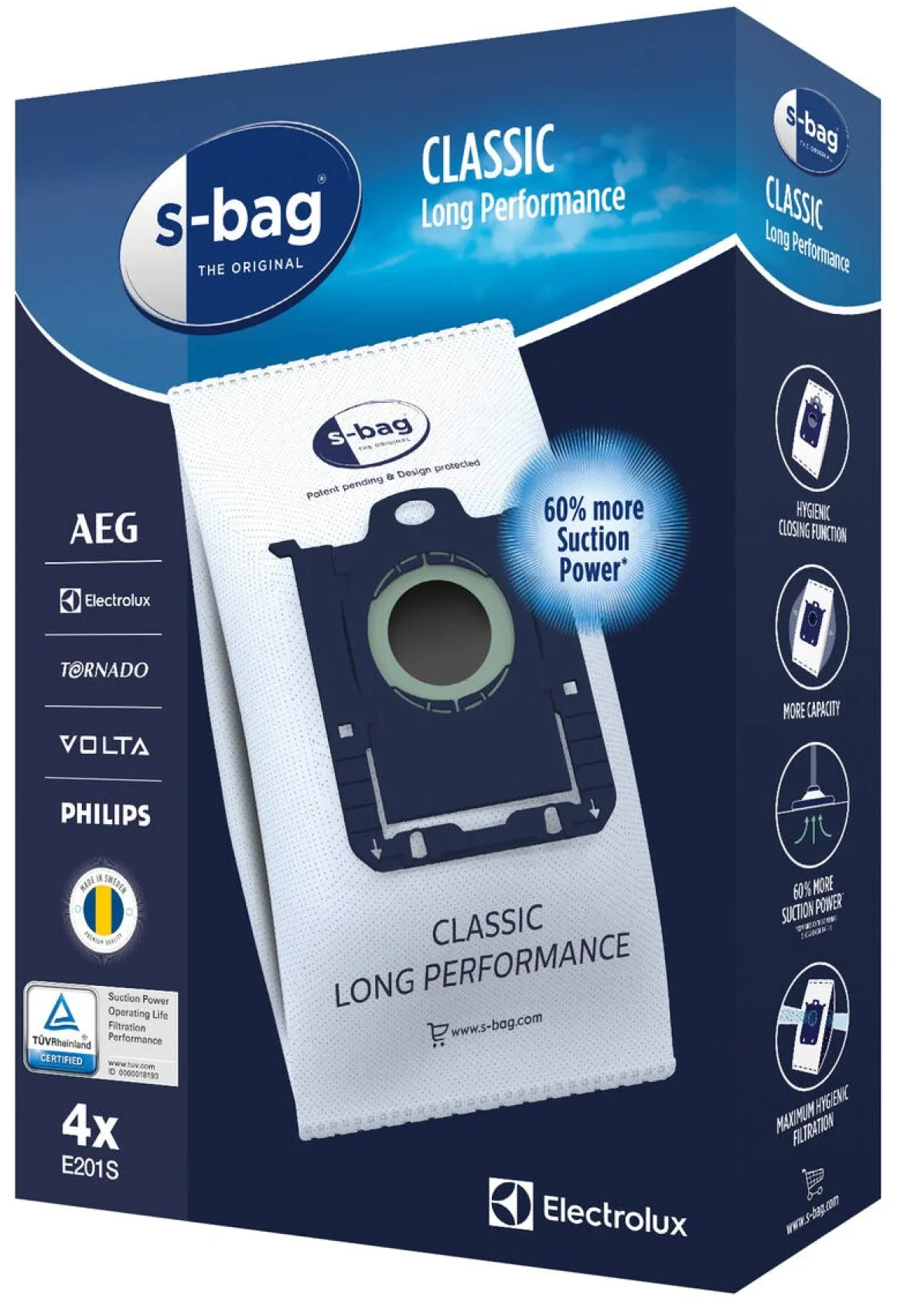 Støvsugerposer S-bag Electrolux E201S