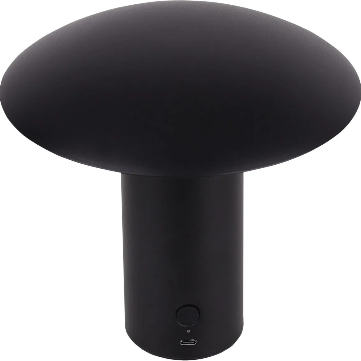 Tage oppladbar bordlampe metall svart, 20 cm, Northlight