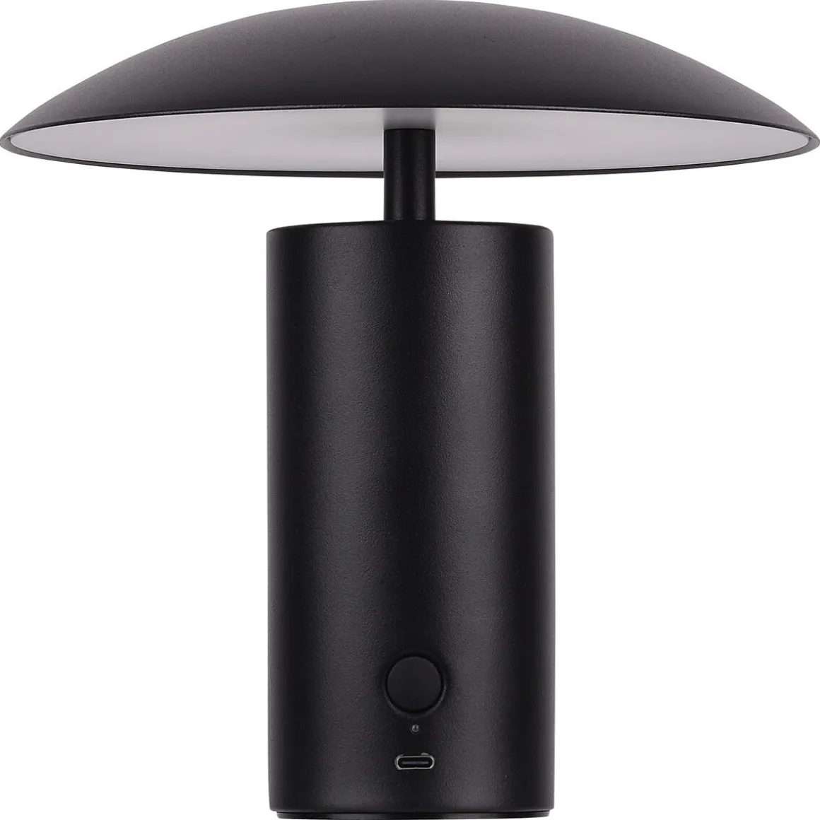 Tage oppladbar bordlampe metall svart, 20 cm, Northlight