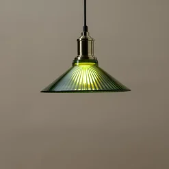Taklampe Viola i glass, grønn 25 cm Northlight