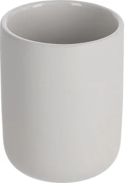 Tannbørstekopp i steingods, beige